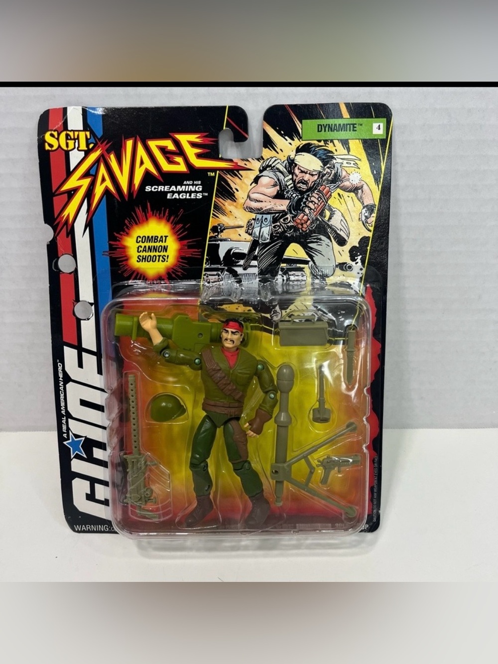 GI JOE vintage SGT Savage Dynamite action figure NWT Hasbro 1994